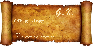 Góg Kinga névjegykártya