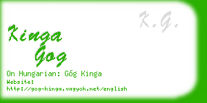 kinga gog business card