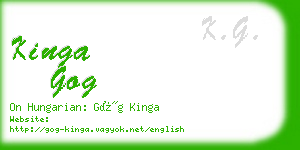 kinga gog business card